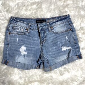 Aeropostale distressed, cuffed shorts